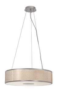 Trans Globe Lighting-10144 PC-Diamond Grill - Four Light Adjustable Pendant   Polished Chrome Finish with Acrylic White Frosted Glass